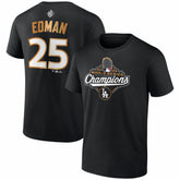 Tommy Edman Los Angeles Dodgers Fanatics 2025 World Series Champions Name & Number T-Shirt Outlet