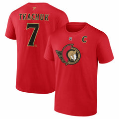 Brady Tkachuk Ottawa Senators Fanatics Captain's Patch Authentic Stack Name & Number T-Shirt - Red | Fanatics Clearance