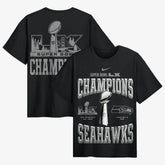 Seattle Seahawks Super Bowl LX Champions Locker Room Trophy Collection Authentic T-Shirt - Black - Nike