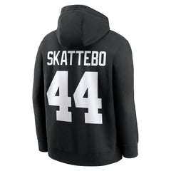 Cam Skattebo New York Giants Player Name & Number Fleece Hoodie - Black - Nike