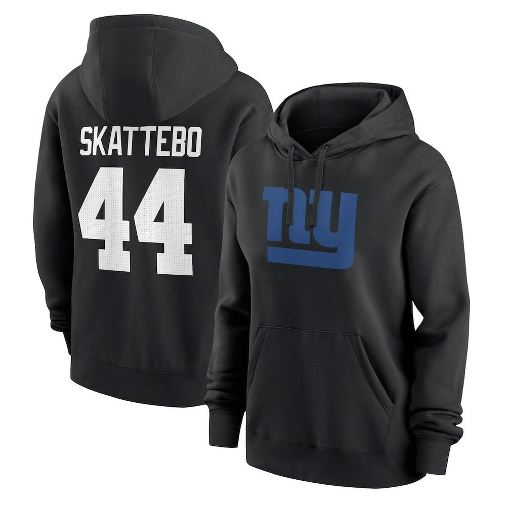 Cam Skattebo New York Giants Women's Player Name & Number Fleece Hoodie - Black - Nike