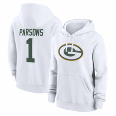 Micah Parsons Green Bay Packers Women's Player Name & Number Fleece Hoodie - White - Nike