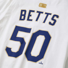 Mookie Betts Los Angeles Dodgers Nike 2026 Gold Collection Name & Number T-Shirt Sale