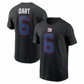Jaxson Dart New York Giants Name & Number T-Shirt - Black - Nike