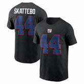 Cam Skattebo New York Giants Name & Number T-Shirt - Black - Nike