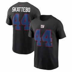 Cam Skattebo New York Giants Name & Number T-Shirt - Black - Nike