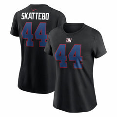 Cam Skattebo New York Giants Women's Name & Number T-Shirt - Black - Nike