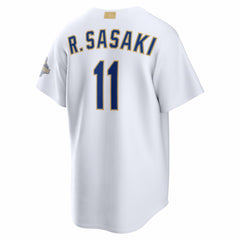 Roki Sasaki Los Angeles Dodgers Nike 2026 Gold Collection Stadium Jersey Sale