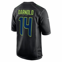 Sam Darnold Seattle Seahawks Super Bowl LX Patch Carbon Fashion Game Jersey - Black - Nike