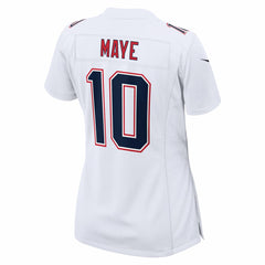 Drake Maye New England Patriots Women's Super Bowl LX Patch Tundra Fashion Game Jersey - White - Nike