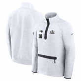 Drake Maye New England Patriots Super Bowl LX Opening Night Tech Fleece Half-Zip Sweatshirt - Gray - Nike