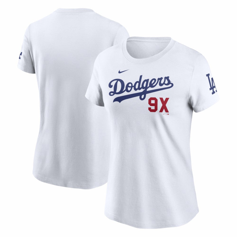 Los Angeles Dodgers Nike Women's 9X Champions T-Shirt for sale