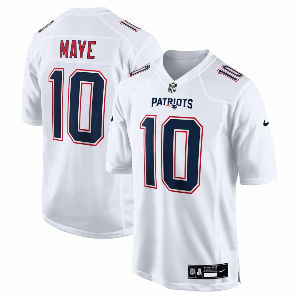 Drake Maye New England Patriots Game Jersey - Tundra White - Nike