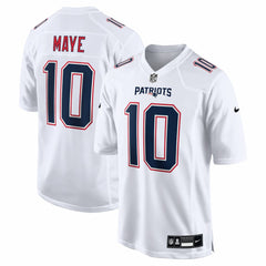 Drake Maye New England Patriots Game Jersey - Tundra White - Nike