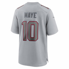 Drake Maye New England Patriots Atmosphere Fashion Game Jersey - Gray - Nike