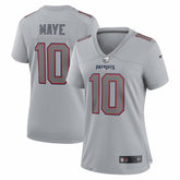 Drake Maye New England Patriots Women's Fashion Atmosphere Fashion Game Jersey - Gray - Nike
