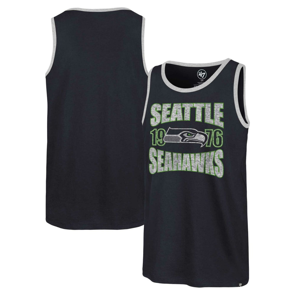Seattle Seahawks '47 Upload Franklin Tank Top - College Navy - 47 brand