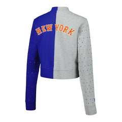 New York Mets Terez Women's Cropped Button-Up Cardigan Near Me
