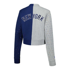 New York Yankees Terez Women's Cropped Button-Up Cardigan Near Me