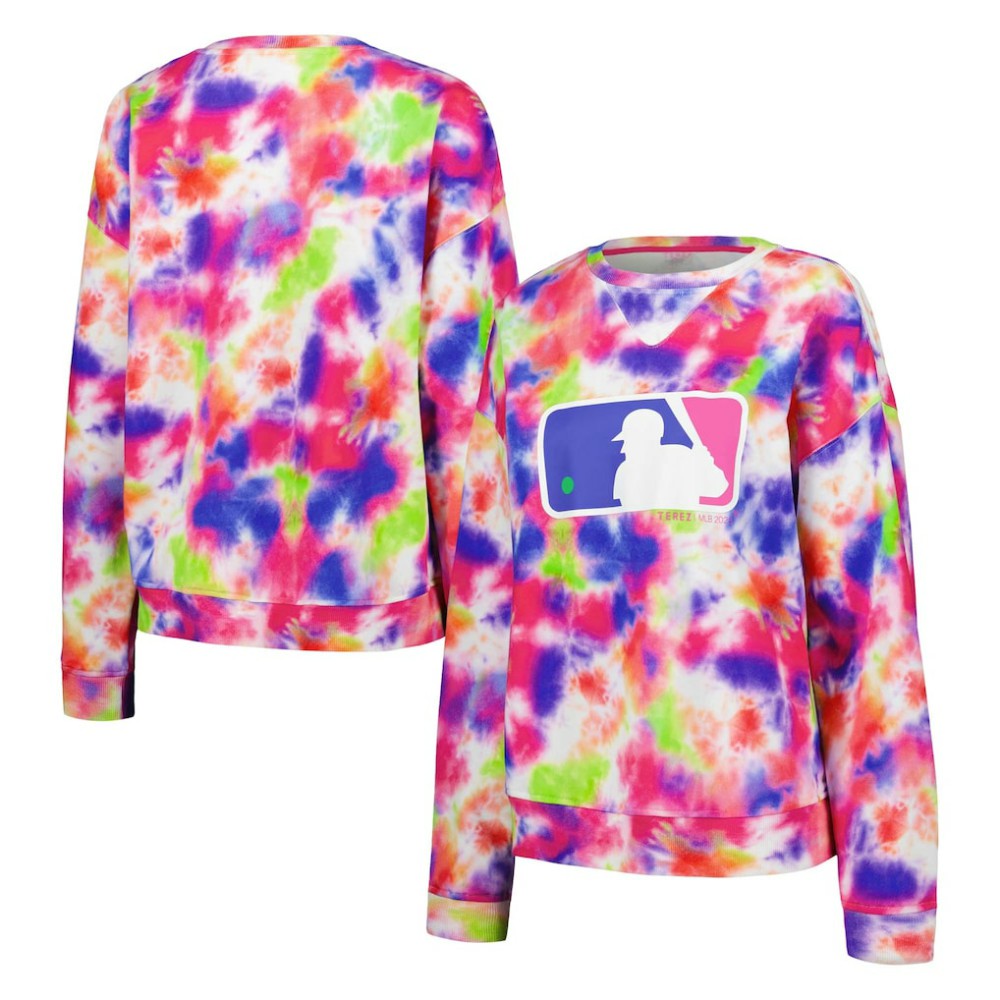 MLB Batterman Terez Neon Tie-Dye Pullover Sweatshirt Sale