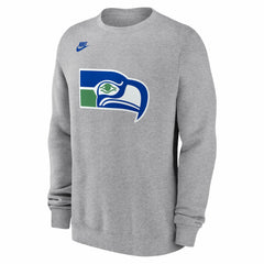 Seattle Seahawks Vintage Osprey Head Club Sweatshirt - Heather Gray - Nike