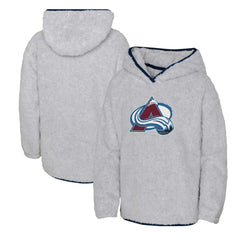 Colorado Avalanche Girls Youth Ultimate Teddy Fleece Pullover Hoodie - Heather Gray | NHL sale