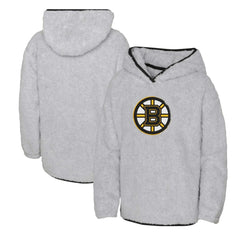 Boston Bruins Girls Youth Ultimate Teddy Fleece Pullover Hoodie - Heather Gray | NHL online