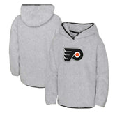 Philadelphia Flyers Girls Youth Ultimate Teddy Fleece Pullover Hoodie - Heather Gray | NHL Lifestyle