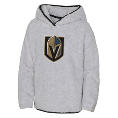 Vegas Golden Knights Girls Youth Ultimate Teddy Fleece Pullover Hoodie - Heather Gray | NHL Lifestyle