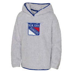 New York Rangers Girls Youth Ultimate Teddy Fleece Pullover Hoodie - Heather Gray | NHL on sale