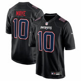 Drake Maye New England Patriots Fashion Game Jersey - Carbon Black - Nike