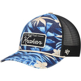 Seattle Kraken '47 Tropicalia Allover Print Trucker Adjustable Hat - Navy | 47 brand discount