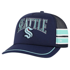 Seattle Kraken '47 Sideband Stripes Trucker Snapback Hat - Deep Sea Blue | 47 brand near me