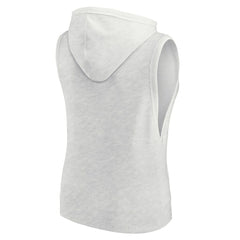 Dallas Cowboys Women's Lounge Script Sleeveless V-Neck Pullover Hoodie - Oatmeal - Fanatics