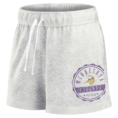Minnesota Vikings Women's Vintage Badge Shorts - Oatmeal - Fanatics