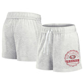 San Francisco 49ers Women's Vintage Badge Shorts - Oatmeal - Fanatics