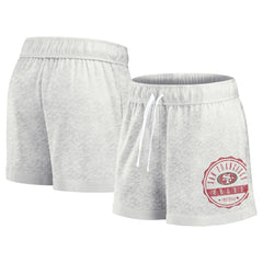 San Francisco 49ers Women's Vintage Badge Shorts - Oatmeal - Fanatics