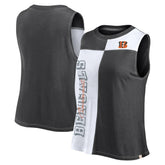 Cincinnati Bengals FanaticsWomen's Script Color Block Tank Top - Black/White - Fanatics