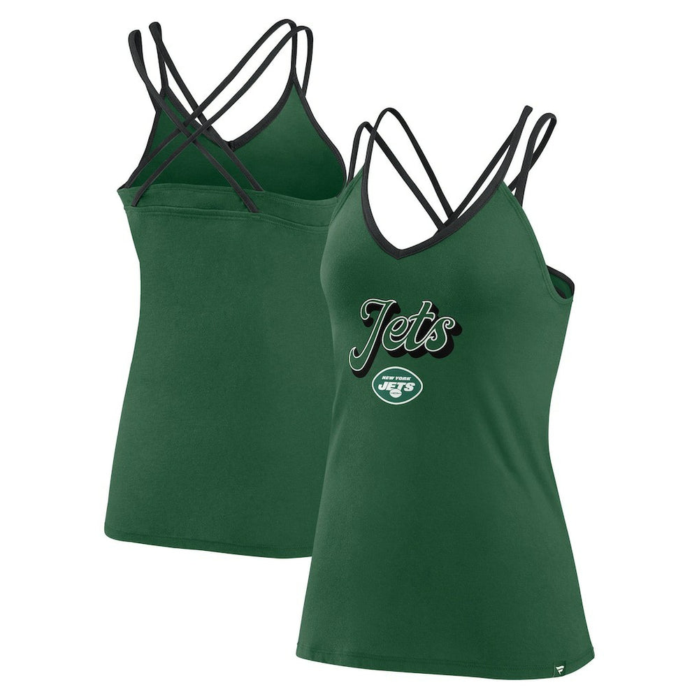New York Jets Women's Go For It Strappy Crossback Tank Top - Green - Fanatics
