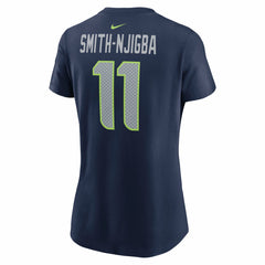 Jaxon Smith-Njigba Seattle Seahawks Women's Super Bowl LX Patch Name & Number T-Shirt - College Navy - Nike