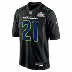 Devon Witherspoon Seattle Seahawks Super Bowl LX Patch Carbon Fashion Game Jersey - Black - Nike