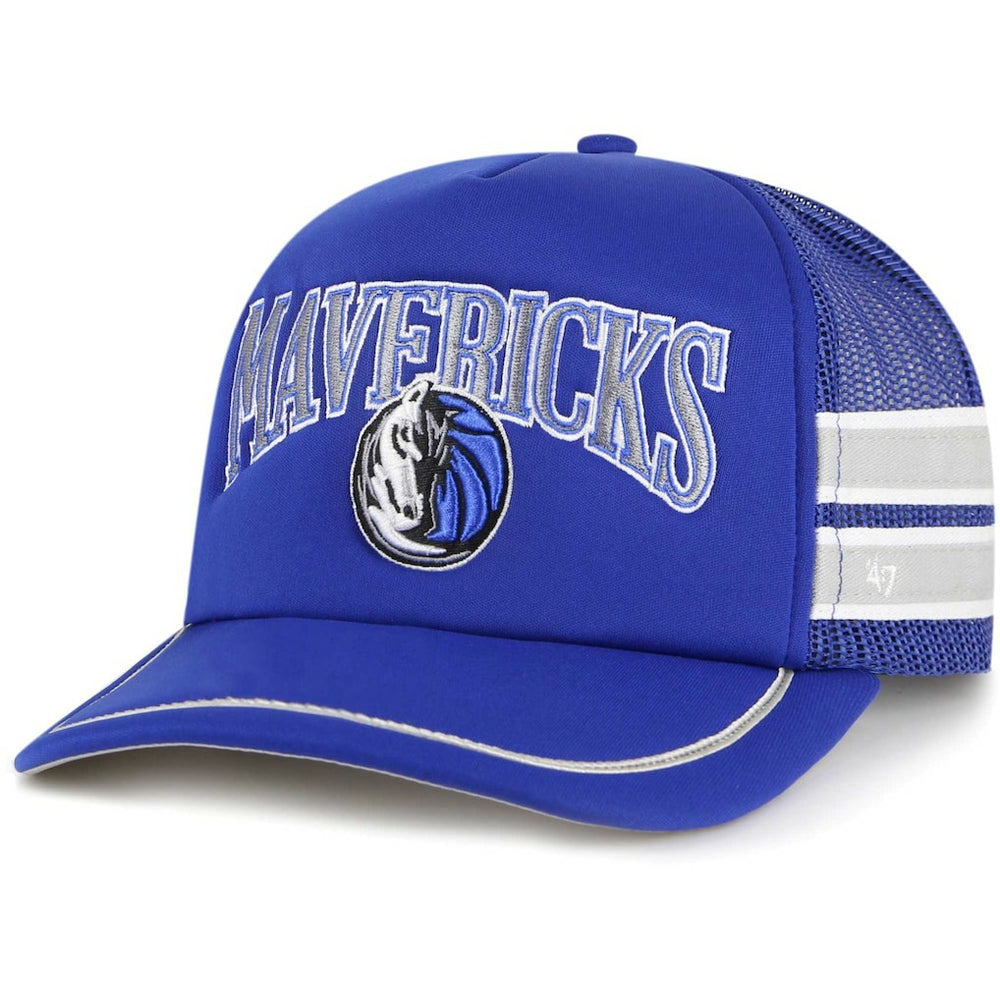 47 brand Dallas Mavericks '47 Sidebrand Stripes Trucker Adjustable Hat Blue