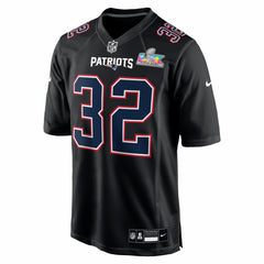 TreVeyon Henderson New England Patriots Super Bowl LX Patch Carbon Fashion Game Jersey - Black - Nike