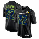 Rashid Shaheed Seattle Seahawks Super Bowl LX Patch Carbon Fashion Game Jersey - Black - Nike