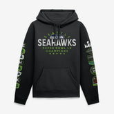 Seattle Seahawks Super Bowl LX Champions Banner Year Hoodie - Black - Fanatics
