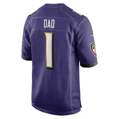 Number 1 Dad Baltimore Ravens Game Jersey - Purple - Nike