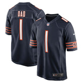 Number 1 Dad Chicago Bears Game Jersey - Navy - Nike