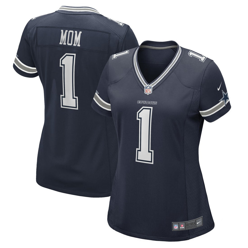 Number 1 Mom Dallas Cowboys Women's Game Jersey - Navy - Nike