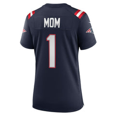 Number 1 Mom New England Patriots Women's Game Jersey - Navy - Nike