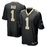 Number 1 Dad New Orleans Saints Game Jersey - Black - Nike